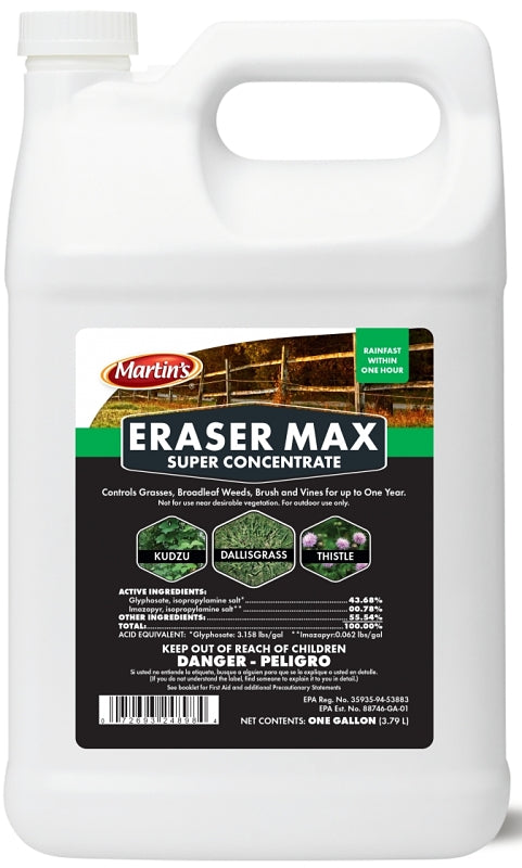 MARTIN'S Martin's ERASER MAX 82002489 Weed Killer, Liquid, Clear Yellow, 1 gal LAWN & GARDEN MARTIN'S