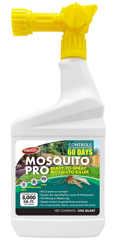 MARTIN'S Martin's 82250001 Mosquito Killer, Liquid, Spray Application, Home, Lawns, Ornamentals, 1 qt Bottle LAWN & GARDEN MARTIN'S