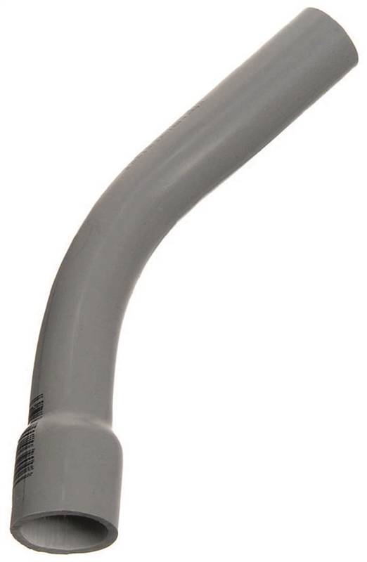 CARLON Carlon UA7ADB-CTN Elbow, 1/2 in Trade Size, 45 deg Angle, SCH 40 Schedule Rating, PVC, Bell End, Gray, 1/PK ELECTRICAL CARLON
