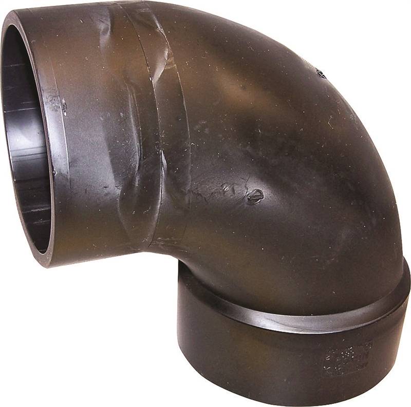 IPEX USA LLC-CANPLAS Canplas 102454LBC Sanitary Street Pipe Elbow, 4 in, Spigot x Hub, 90 deg Angle, ABS, Black LAWN & GARDEN IPEX USA LLC-CANPLAS