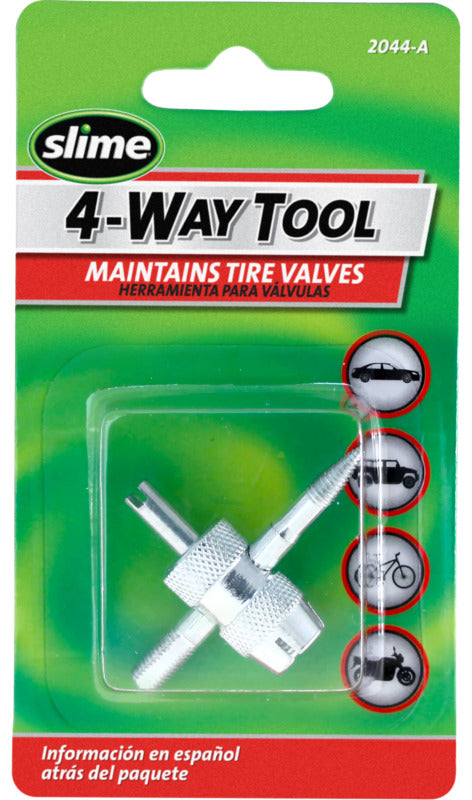 SLIME Slime 2044-A Tire Valve Tool, 4 -Port/Way, Steel AUTOMOTIVE SLIME