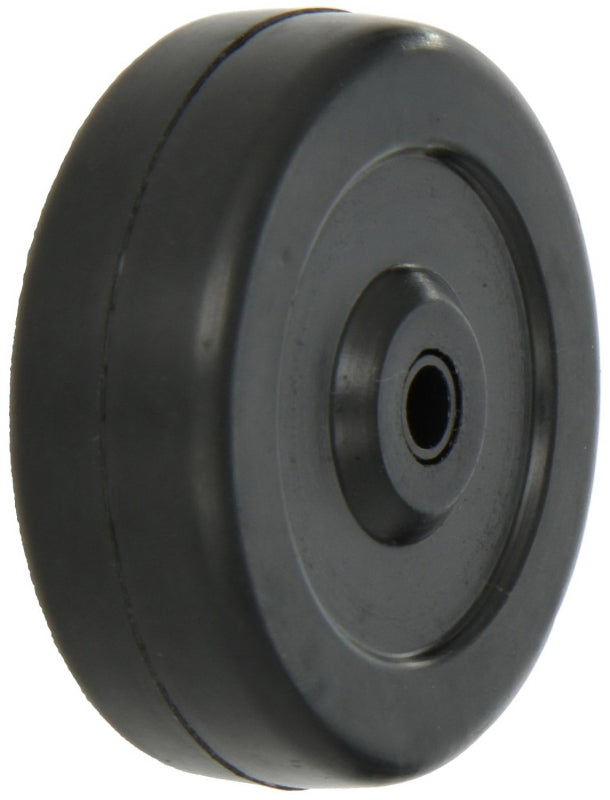 DH CASTERS Dh Casters W-SR40100B3 Caster Wheel, 4 in Dia Wheel, 3/8 in Dia Bore, 1 in Thick Wheel, 140 lb Load, Soft Rubber, Black HARDWARE & FARM SUPPLIES DH CASTERS