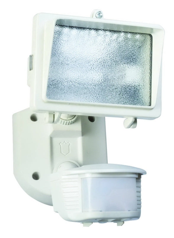 WOODS Designers Edge L6006WH Flood Light, 9-1/2 in H x 6 in W x 5 in D Dimensions, White Fixture, 120 V, 150 W, 1-Lamp