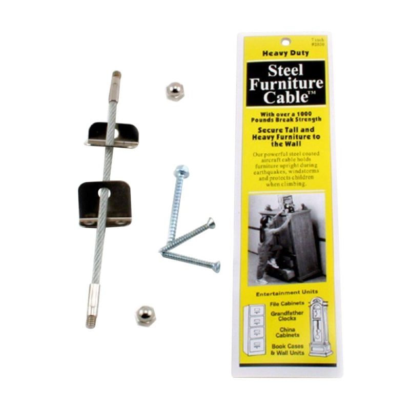 READY AMERICA QuakeHold 2830 Furniture Cable, 7 in OAL, Steel Strap HARDWARE & FARM SUPPLIES READY AMERICA