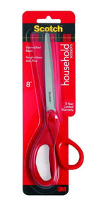 SCOTCH Scotch 1408 Scissors, 4.62 in L Cut, Stainless Steel Blade, Ambidextrous Handle, 8 in OAL HOUSEWARES SCOTCH