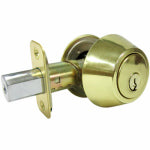 TAIWAN FU HSING INDUSTRIAL CO Double-Cylinder Deadbolt, Polished Brass HARDWARE & FARM SUPPLIES TAIWAN FU HSING INDUSTRIAL CO