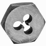 CENTURY DRILL & TOOL CO INC Metric Hexagon Die, Carbon Steel, 6.0 x 1.00mm