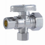 SHARKBITE/CASH ACME Brass Ball Valve, Dual Outlet, Quarter Turn, 1/2 x 3/8 In. PLUMBING, HEATING & VENTILATION SHARKBITE/CASH ACME