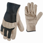 BIG TIME PRODUCTS LLC Suede Cowhide Leather Palm Work Gloves, Mesh Back, Men's M CLOTHING, FOOTWEAR & SAFETY GEAR BIG TIME PRODUCTS LLC