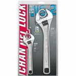 CHANNELLOCK INC Wrench Set, Adjustable, Chrome, 2-Pc. TOOLS CHANNELLOCK INC   