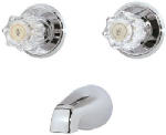 HOMEWERKS WORLDWIDE LLC-IMPORT Tub Faucet, 2 Acrylic Handles, Chrome Finish PLUMBING, HEATING & VENTILATION HOMEWERKS WORLDWIDE LLC-IMPORT