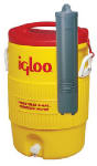 IGLOO CORPORATION Commerical Water Cooler, Safety Yellow/Red Lid, 5-Gallons OUTDOOR LIVING & POWER EQUIPMENT IGLOO CORPORATION