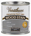 VARATHANE Varathane 269398 Wood Stain, Weathered Gray, Liquid, 0.5 pt, Can PAINT VARATHANE