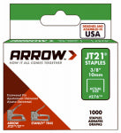 ARROW Arrow JT21 Series 276 Staple, 7/16 in W Crown, 3/8 in L Leg