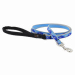 LUPINE INC Dog Leash, Reflective Blue Paws Pattern, 1/2-In. x 6-Ft.