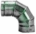 SELKIRK CORP Gas Vent 90-Degree Elbow, Type B, Adjustable, 3-In. PLUMBING, HEATING & VENTILATION SELKIRK CORP