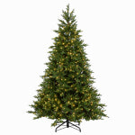 NATIONAL TREE CO-IMPORT Feel Real Artificial Pre-Lit Christmas Tree, Huron Spruce, Hinged, 800 Dual LED Lights, 7-1/2-Ft. HOLIDAY & PARTY SUPPLIES NATIONAL TREE CO-IMPORT   