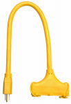 PT HO WAH GENTING 3-Outlet Extension Cord, 12/3 STW, Yellow, 2-Ft. ELECTRICAL PT HO WAH GENTING