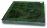 NDS Square Grate, Green Foam Polyolefin, 12 x 12-In.