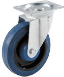 RICHELIEU AMERICA LTD 4 In. Blue Elastic Swivel Plate Caster HARDWARE & FARM SUPPLIES RICHELIEU AMERICA LTD