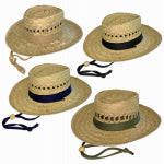 DORFMAN MILANO Gambler-Shape Straw Hat, Women's CLOTHING, FOOTWEAR & SAFETY GEAR DORFMAN MILANO   