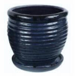 TRENDSPOT INC 6 In. Honey Jar Planter, Ceramic, Dripping Blue LAWN & GARDEN TRENDSPOT INC