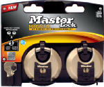 MASTER LOCK CO Disc Lock Keyed Padlocks, 2-Pack, 2-3/4-In. HARDWARE & FARM SUPPLIES MASTER LOCK CO   