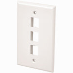 AUDIOVOX WHT 3Port Wall Plate ELECTRICAL AUDIOVOX   