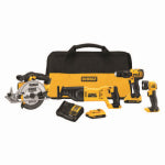 BLACK & DECKER/DEWALT Max 4-Tool Cordless Combo Kit, Drill/Driver, Reciprocating & Circular Saws, Flashlight, Bag & Two 20-Volt Batteries TOOLS BLACK & DECKER/DEWALT