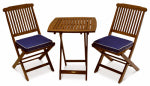 OUTDOOR INTERIORS LLC Eucalyptus 3-Pc. Bistro Set OUTDOOR LIVING & POWER EQUIPMENT OUTDOOR INTERIORS LLC