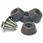 RICHELIEU AMERICA LTD Rubber Bumpers, Screw-On, Brown, 7/8-In., 4-Pk. HARDWARE & FARM SUPPLIES RICHELIEU AMERICA LTD