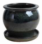 TRENDSPOT INC 4 In. Studio Planter, Ceramic, Dripping Green