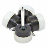 RICHELIEU AMERICA LTD Furniture Glides, Nail-On, Cushioned White Plastic, 3/4-In., 4-Pk. HARDWARE & FARM SUPPLIES RICHELIEU AMERICA LTD