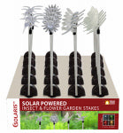 ALPINE CORPORATION Solar Insect & Plastic Flower Garden Stake With Motion