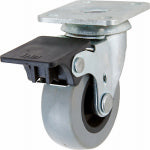 RICHELIEU AMERICA LTD TPR Swivel Plate Caster With Brake, 2 In. HARDWARE & FARM SUPPLIES RICHELIEU AMERICA LTD