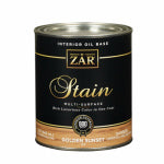 ZAR ZAR 12712 Wood Stain, Golden Oak, Liquid, 1 qt, Can