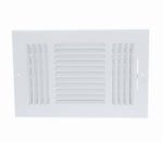 AMERICAN METAL PRODUCTS 3-Way Wall Register, White, 14 x 6 In. PLUMBING, HEATING & VENTILATION AMERICAN METAL PRODUCTS