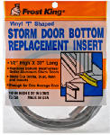 THERMWELL 37 In. Gray Vinyl Storm Door Bottom T Section Insert HARDWARE & FARM SUPPLIES THERMWELL