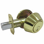 TAIWAN FU HSING INDUSTRIAL CO Single-Cylinder Deadbolt, Polished Brass HARDWARE & FARM SUPPLIES TAIWAN FU HSING INDUSTRIAL CO