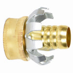 ZHEJIANG HONGCHEN IRRIGATION Clincher Hose Mender, Brass, 5/8 In. Female