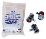 HALEX/SCOTT FETZER AFC-50 MC Flexible Metal Cable Box Connector, 1/2-In., 3-Pk. ELECTRICAL HALEX/SCOTT FETZER