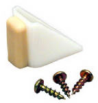 L E JOHNSON Bypass Sliding Door Bump Stop, White, 1 In. HARDWARE & FARM SUPPLIES L E JOHNSON