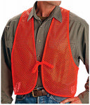 ALLEN COMPANY Safety Vest, Orange Polyester Mesh, One Size CLOTHING, FOOTWEAR & SAFETY GEAR ALLEN COMPANY   