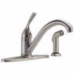DELTA FAUCET CO Classic Series Kitchen Faucet With Side Spray, Stainless Steel PLUMBING, HEATING & VENTILATION DELTA FAUCET CO