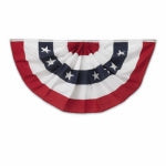 ANNIN FLAGMAKERS U.S. Fan Flag Bunting, Pleated Polycotton, 3 x 6-Ft. OUTDOOR LIVING & POWER EQUIPMENT ANNIN FLAGMAKERS