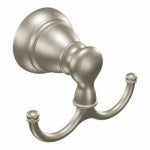 MOEN Moen Banbury Series Y2603BN Robe Hook, 35 lb, 2-Hook, Zinc, Brushed Nickel, Wall Mounting HARDWARE & FARM SUPPLIES MOEN