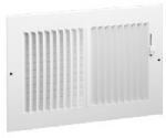 AMERICAN METAL PRODUCTS 2 Way Sidewall Register, Steel, White, 8 x 6-In. PLUMBING, HEATING & VENTILATION AMERICAN METAL PRODUCTS