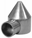 MIDWEST AIR TECHNOLOGIES Chain Link Bullet Cap, One Way, Aluminum, 2-3/8 In.
