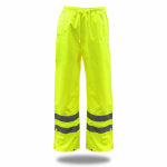 SAFETY WORKS INC Rain Pants, Hi-Vis Yellow Polyester, XL CLOTHING, FOOTWEAR & SAFETY GEAR SAFETY WORKS INC