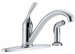 DELTA FAUCET CO Classic Series Single-Handle Kitchen Faucet, Side Spray, Chrome PLUMBING, HEATING & VENTILATION DELTA FAUCET CO   